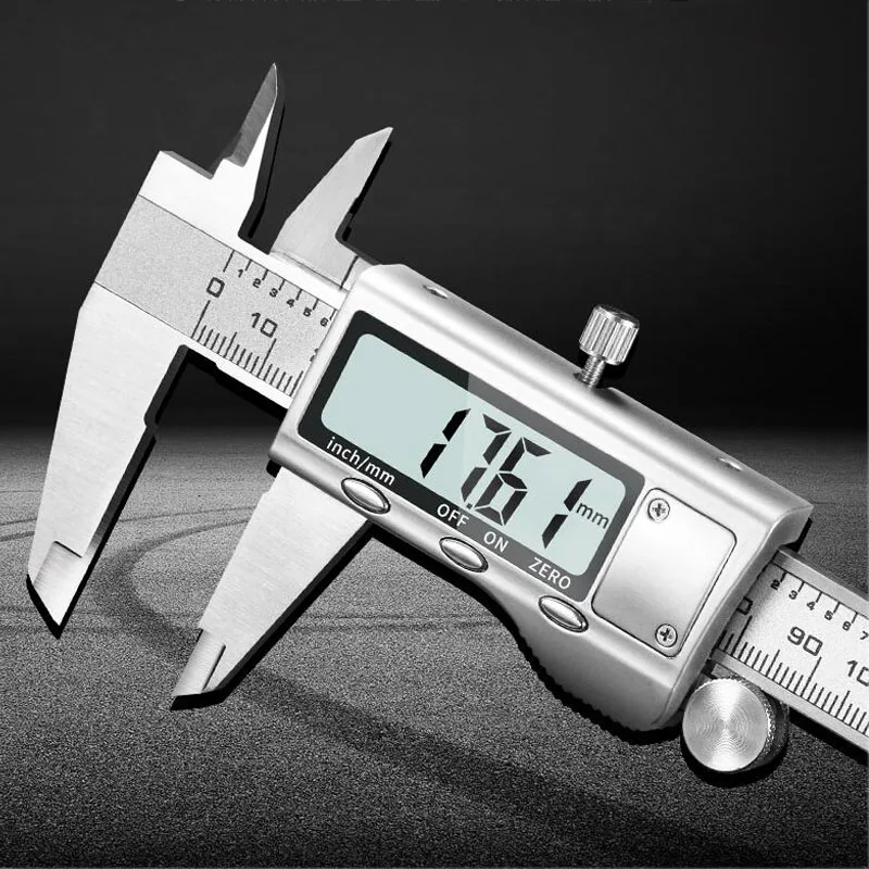 

Digital Vernier Caliper 6 Inch 150mm Stainless Steel Electronic Caliper Small Oil Standard Micrometer Depth Measurement Tool
