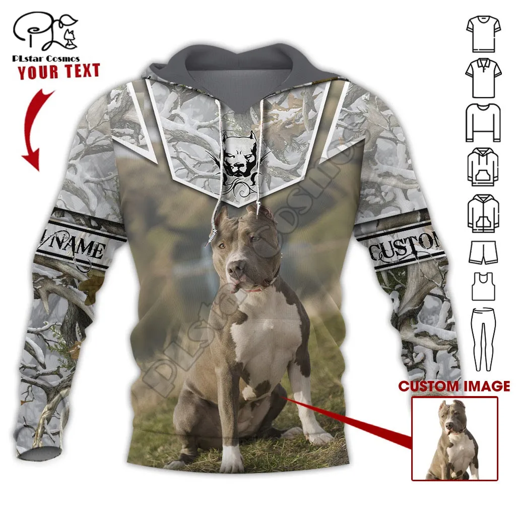

PLstar Cosmos Pit Bull Dog Terrier 3D Printed Animal Hoodies Sweatshirts Zip Hooded For Man/Woman Casual Streetwear Style-P04