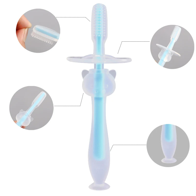 Мягкий и безопасный Прорезыватель для обучения зубов|Зубные щетки| |