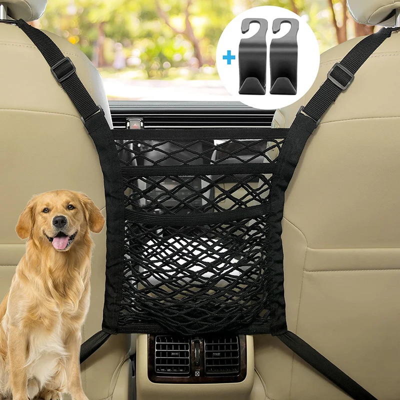 

Car Back Rear Mesh For Pet Kids Cargo Tissue Purse Holder Driver Storage Netting Pouch Car Styling Storage Bag Pocket Holder