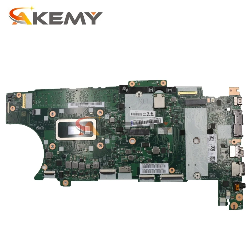 akemy for lenovo thinkpad t490s laptop motherboard nm b891 w i7 8565u 8665u 8gb ram fru 01hx964 01hx940 01hx942 01hx912 01hx910 free global shipping
