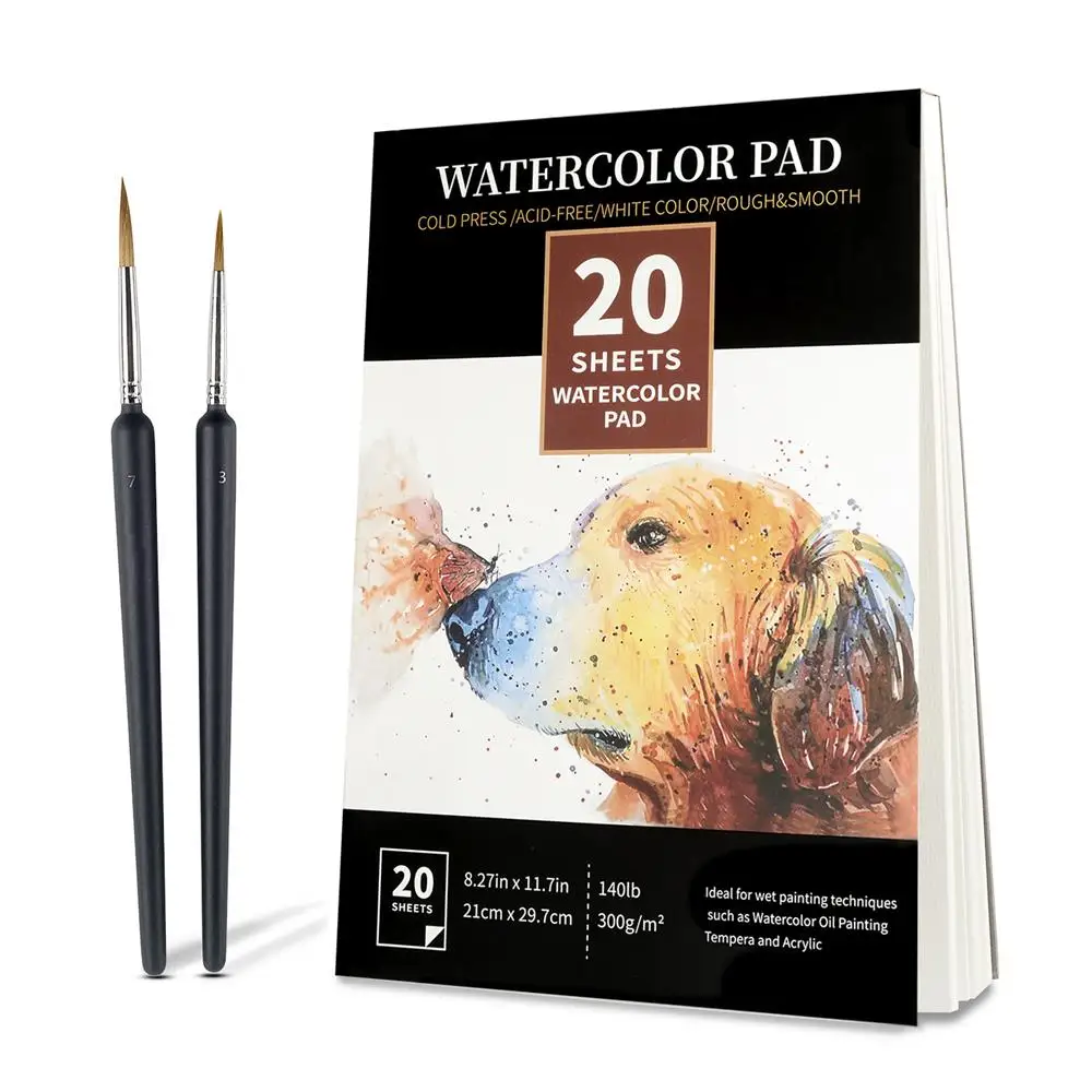 

Professional Watercolor Pad 300gsm 20Sheets Watercolor Sketchbook for Painter Hand-Painting Drawing Art Supplies