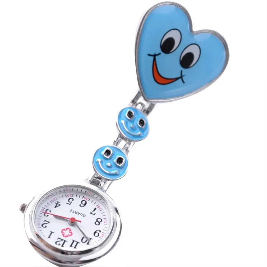 2018 милые часы с сердечком на груди круглый циферблат Карманный Медицинский стол