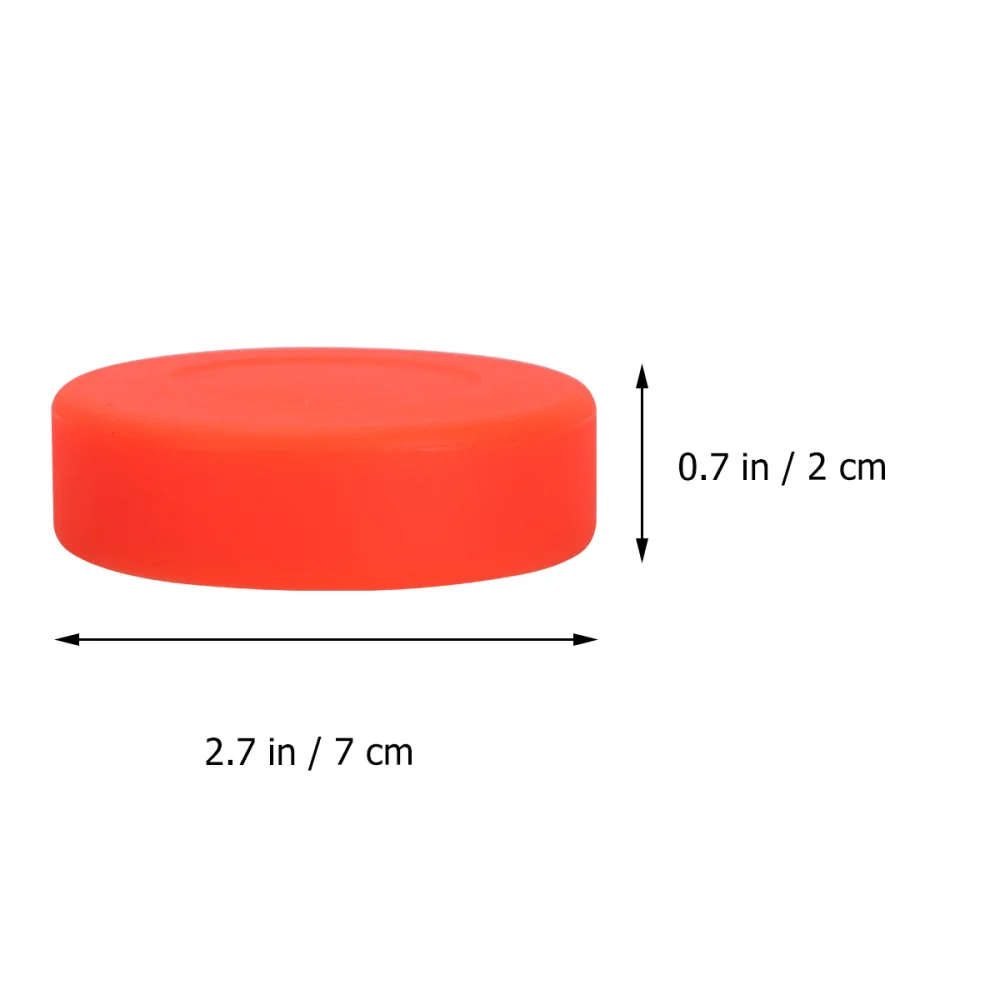 

12 Pcs Adjustable Hardness Rubber Ice Hockey Pucks Matte Hockey Balls Sports Supplies for Roller Street Hockey(Orange)