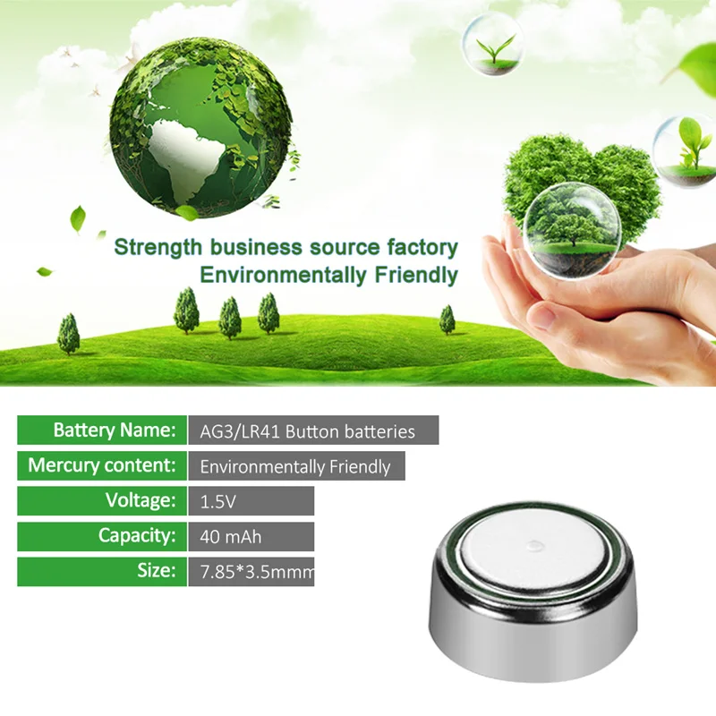 Батарея PHOMAX 20 шт./упак. button LR41 CX41 384 щелочная батарея AG3 SR41 192 392A L736 часы батареи