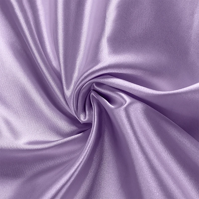 

2021 Spring and Summer Solid Purple Satin Silk Long Skirt High Waist Bag Hip A-line Midi Skirt Elegant Temperament Office Lady