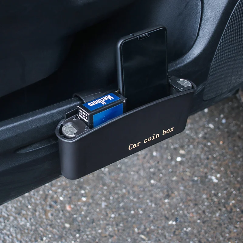 

Car Door Storage Pocket Plastic Mobile Phone Cigarette Holder Universal Backseat Hanging Net Bag Coin Box Accessories Organizer