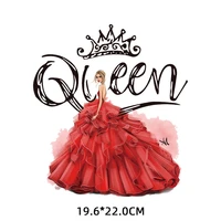 queen patch princess iron on transfers for clothing thermoadhesive patches on clothes flex fusible patch letters thermal sticker