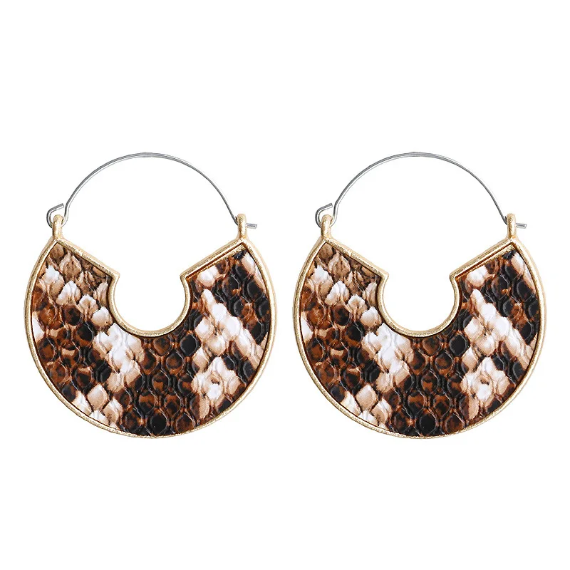 Новинка c образные классические серьги со змеиным узором креативные Ретро