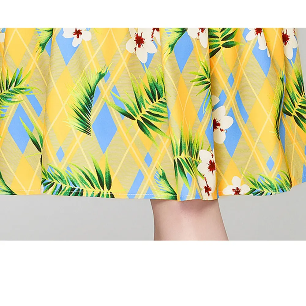 

Merchall 2021 Summer Holiday Bohemian Flower Print Dress Woman Elegant Spaghetti Strap Sleeveless Backless Midi Dresses M68603