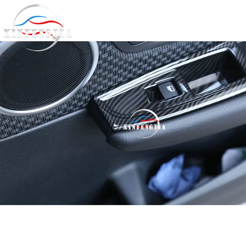 

For BMW 2 Series Wagon F45 F46 16-19 Carbon Fiber Color Car Door Armrest Window Lift Frame Trim