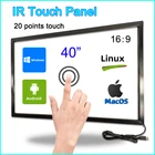 HaiTouch 40-дюймовые ИК сенсорные экраны панели без стекла поддержка Windows7 8 10 IOS Linux и Android, инфракрасная Рамка комплект верхнего слоя
