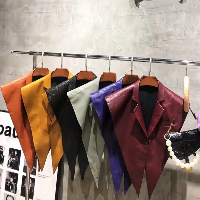 

SHZQ 2021 Autumn New Coming Real Sheep Leather Jacket Genuine Leather Shawl