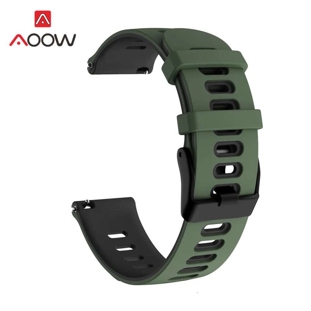 20 мм спортивный силиконовый ремешок для часов samsung Galaxy Watch Active2 40 мм 44 мм 42 мм Active 2 Garmin Amazfit huawei Band ремешок Correa