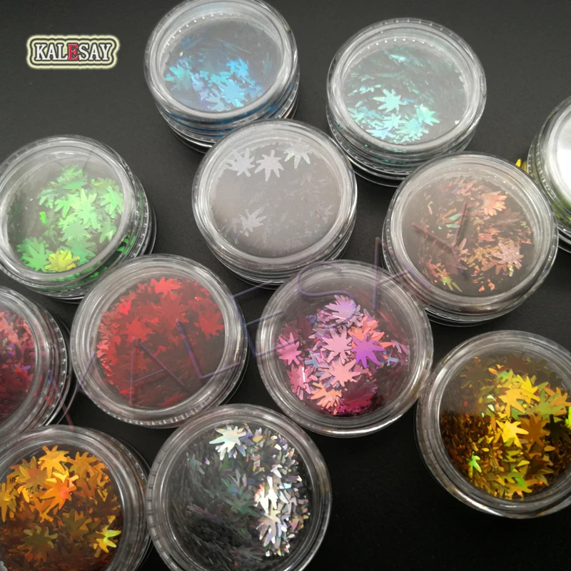 

Pailettes 3D Ultrathin Sequins 6mm Leaf Laser Pink Glitter Sequin for Nail Art Decoration Painting DIY Decor Nail Accesoires