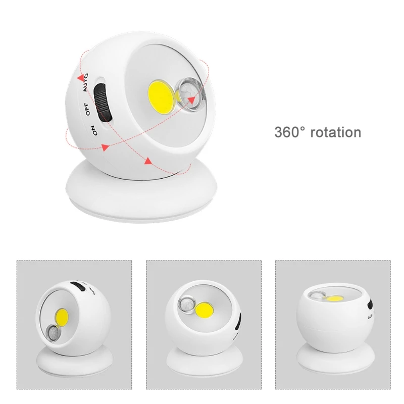 

Ball LED Power Light Ball 360 Degree Rotation Magnetic Battery Lamp for Corridor