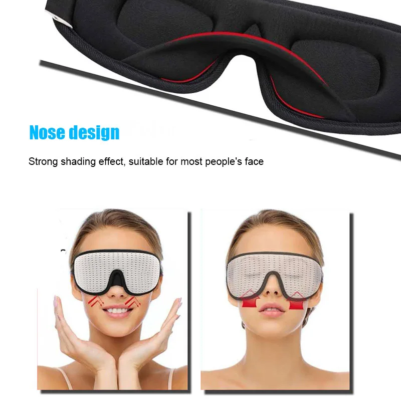 Профессиональный 3D на глаза для сна маски с подсветкой закладной блок дышащая