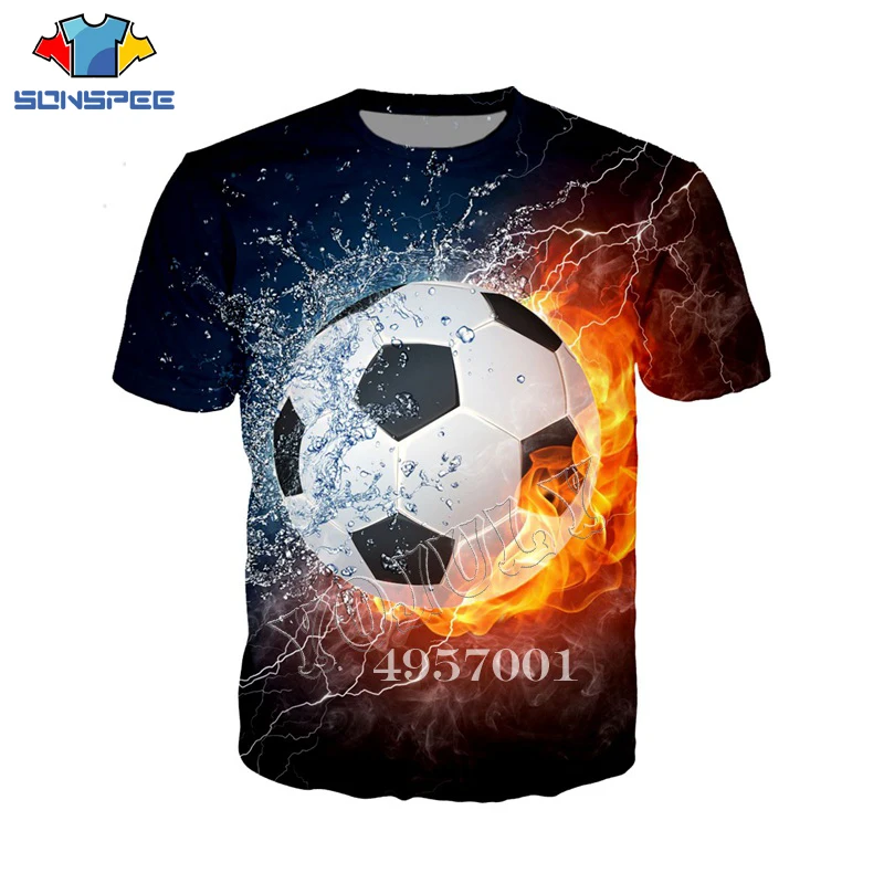 

2021 Summer Unisex Fashion T Shirt Novelty Street Wear Short Sleeve Men 3D Football Print T-Shirt Women O-neck Tee Top Clothes