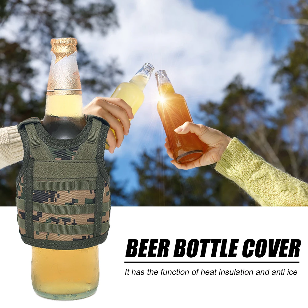 

Beer Bottle Molle Mini Miniature Hunting Vests Personal Cooler Adjustable Beverage Drink Decorative Cover