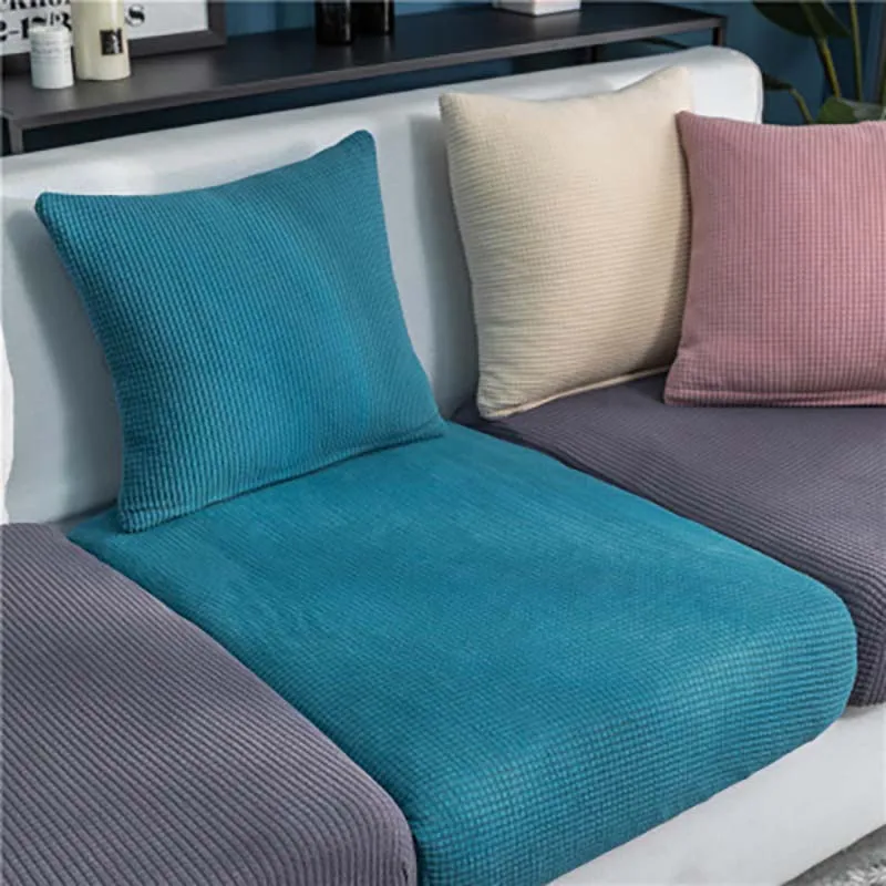 

L-shaped Protector Jacquard Thick Sofa Cushion Cover Corner Sofa Seat Cushion Slipcover Living Room Elastic Solid Couch Cover