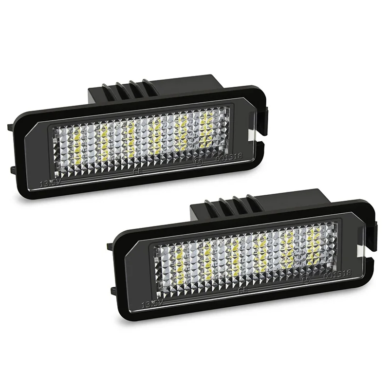 

2x Error Free Car LED License Number Plate Light Auto Lamp For VW Golf 4 5 6 MK4 MK5 MK6 Passat Polo CC Eos Scirocco White 12V