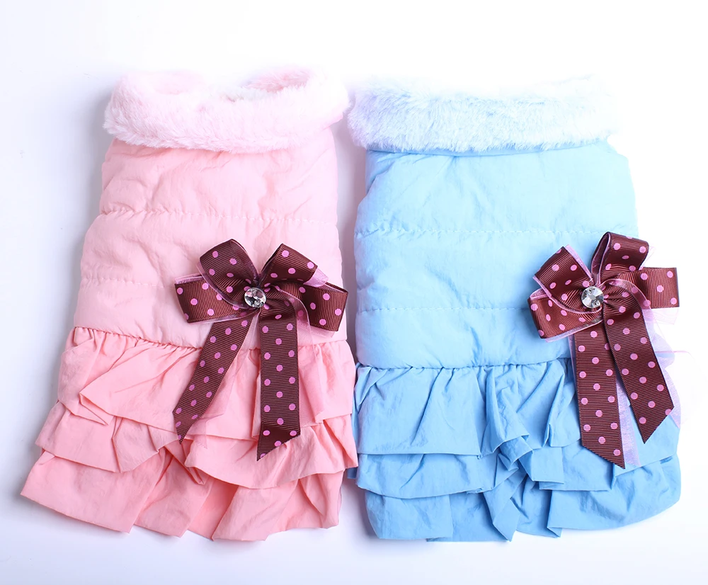 Новое поступление утолщенное теплое платье для собаки дизайнерское пальто с