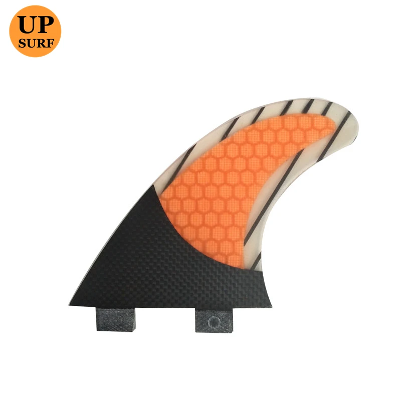 Плавники для серфинга двойные вкладки плавник оранжевые плавники M Honeycomb Carbon