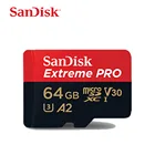 Карта памяти Micro SD Sandisk Extreme Pro, максимально 128 ГБ, 170 МБс., A2, V30, U3, 64 ГБ, 256 ГБ, TF-карта 4K, UHD, карта памяти 1 ТБ