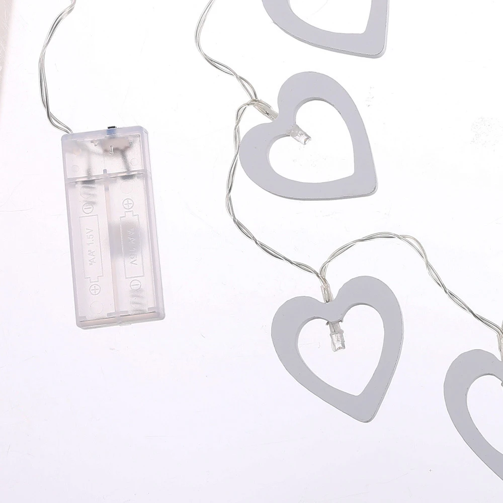 

Christmas 1M 10leds Battery Heart LED Light String Romantic Valentine's Day Wedding Party New Year's Garland Decoration Lights