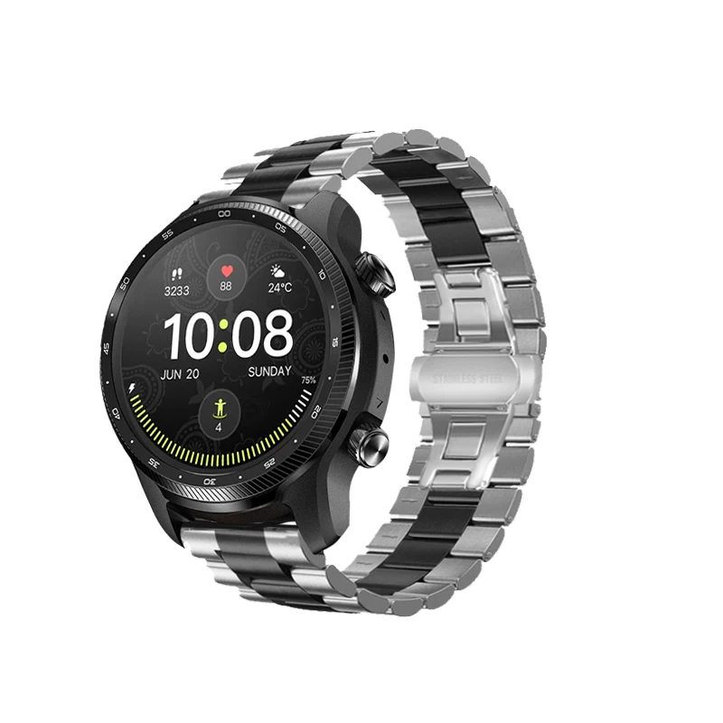 Металлический ремешок из нержавеющей стали для смарт-часов TicWatch Pro 3 GPS/GTX/Ultra GPS 22