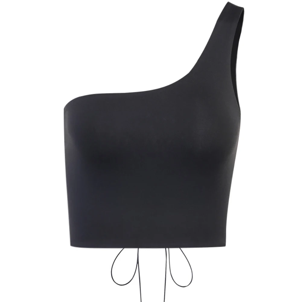 

Women Sexy Adjustable Hollow Out Drawstring Strapes Slim Solid Color Vest Top