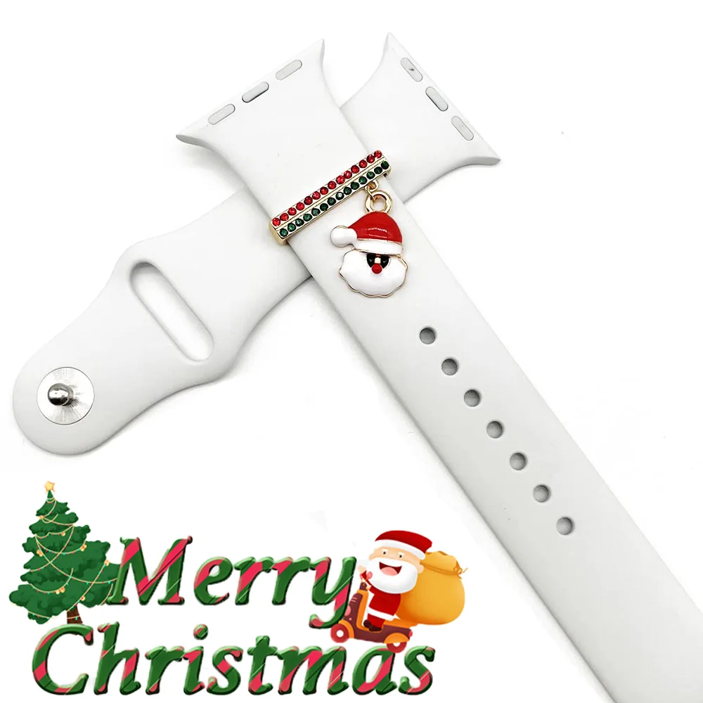 

Christmas Decoration For Apple watch band Jewelry Charms Samsung Galaxy watch 4/Classic/3 Bracelet Silicone Strap Accessories