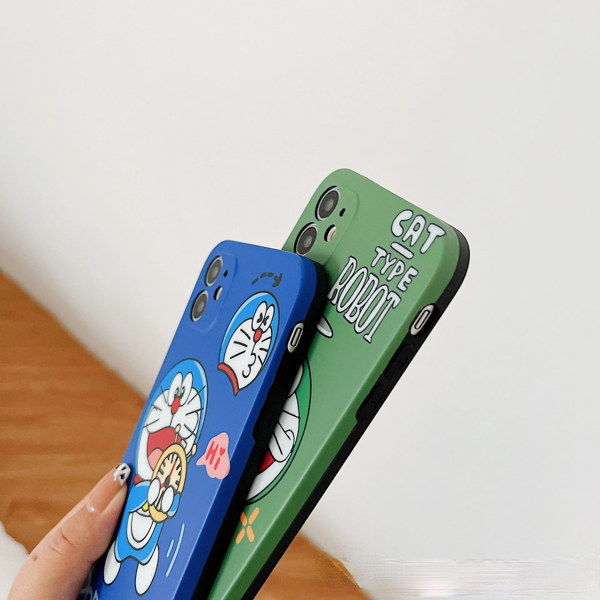 

Doraemon cartoon cute silicone phone case for iPhone7/8P/X/XR/XS/XSMAX/11promax/12Pro/12promax/se2/12mini1 couple phone cover