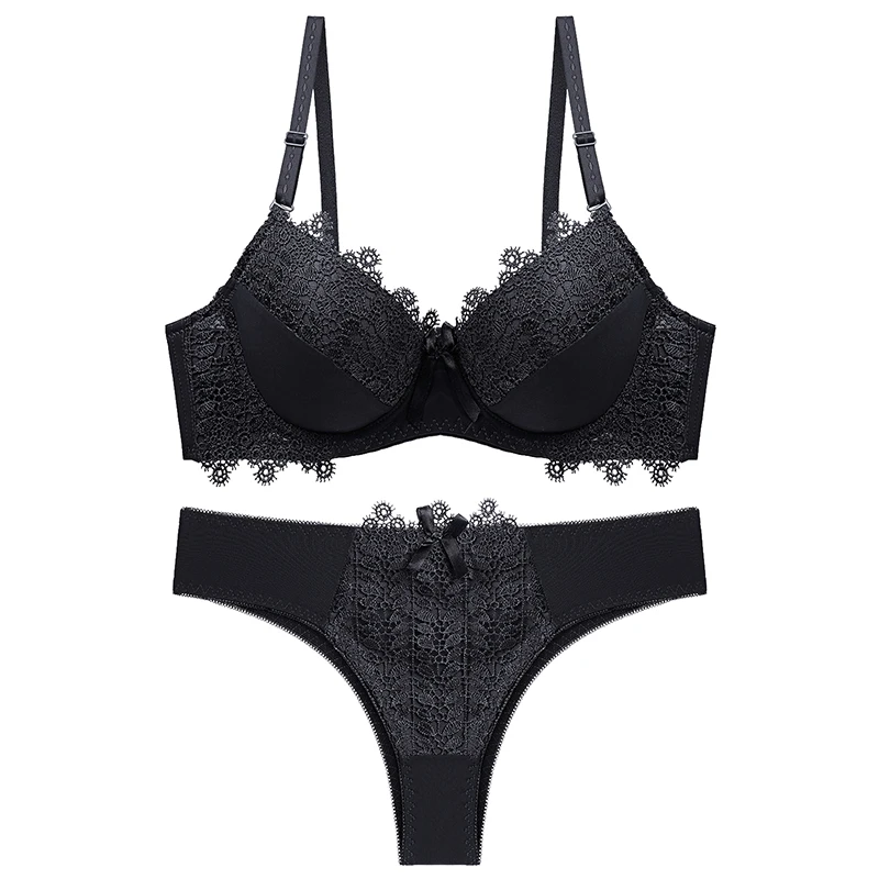 

Lenceria Push Up Bra and Panty Set Underwire Plus Size Lingere Underwear Women Set Ensemble Lingerie Femme Hot Women's Intimates