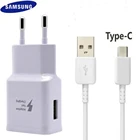 Быстрое зарядное устройство Samsung Galaxy S6 S7 edge J3 J5 J7 Note 4 5 A3 S2 A5 A7 2016 Type-Ccable для honor 9 lite 5x 5c 6a 6x 7x 5V2A