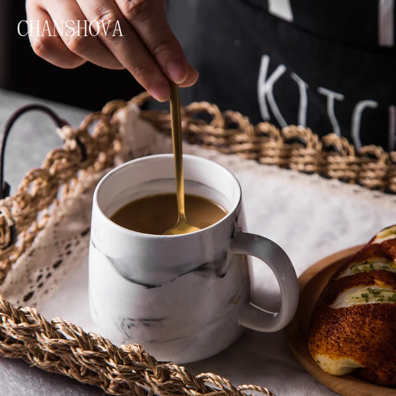 CHANSHOVA 380 мл большой живот Современная креативная мраморная текстура узор