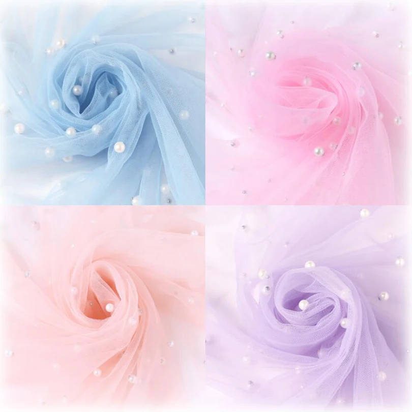 Вечерние украшения из Жемчужной пряжи мягкая Тонкая ажурная ткань для