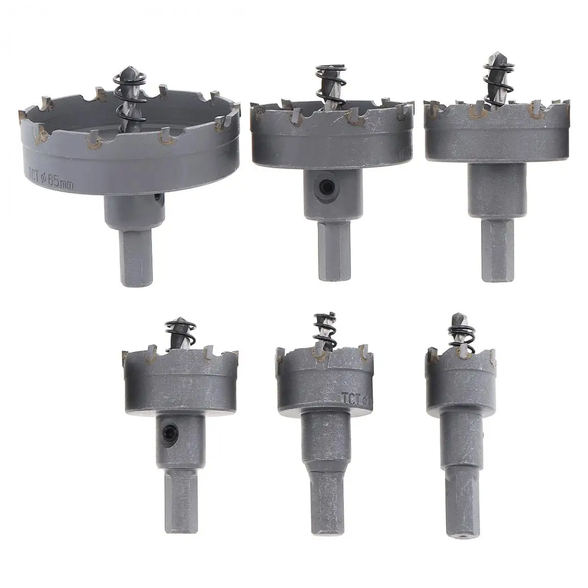 

6pcs/lot Drill Bit Stainless Steel HSS Hole Saw Tool Kit Carbide Tip TCT Core Drill Bits Hole Saw for Metal / Power Tool