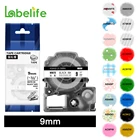 Labelife SS9KW ST9KW ярлык LC-3WBN совместимый для Epson LabelWorks LK лента Стандартный 9 мм для LW-300 LW-400 SR530C принтеры