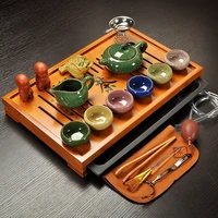purple clay tea set teapot teacup teaware complete set ceramic tea set kitchen dining jogo de cha household tools di50cj
