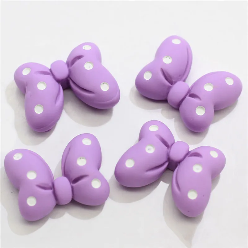 10 шт смешанные цвета с бантом из смолы бусины Украшения кабошон плоской задней