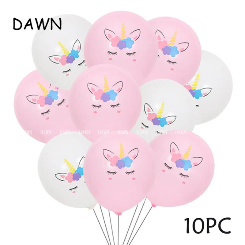 10 шт. в виде единорога из мультфильма лошадиной головы шар Свадебные украшения на