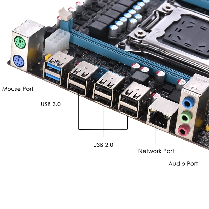 E5 3.3C материнская плата Lga 2011 X79 Lga2011 розетка Сервер Reg Ecc функция Pci Express Usb 3 0 Ddr3 32G M