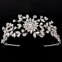 crown and tiaras hadiyana new style creative flower shapes design for women wedding hair clip cubic zirconia bc4414 sombreros
