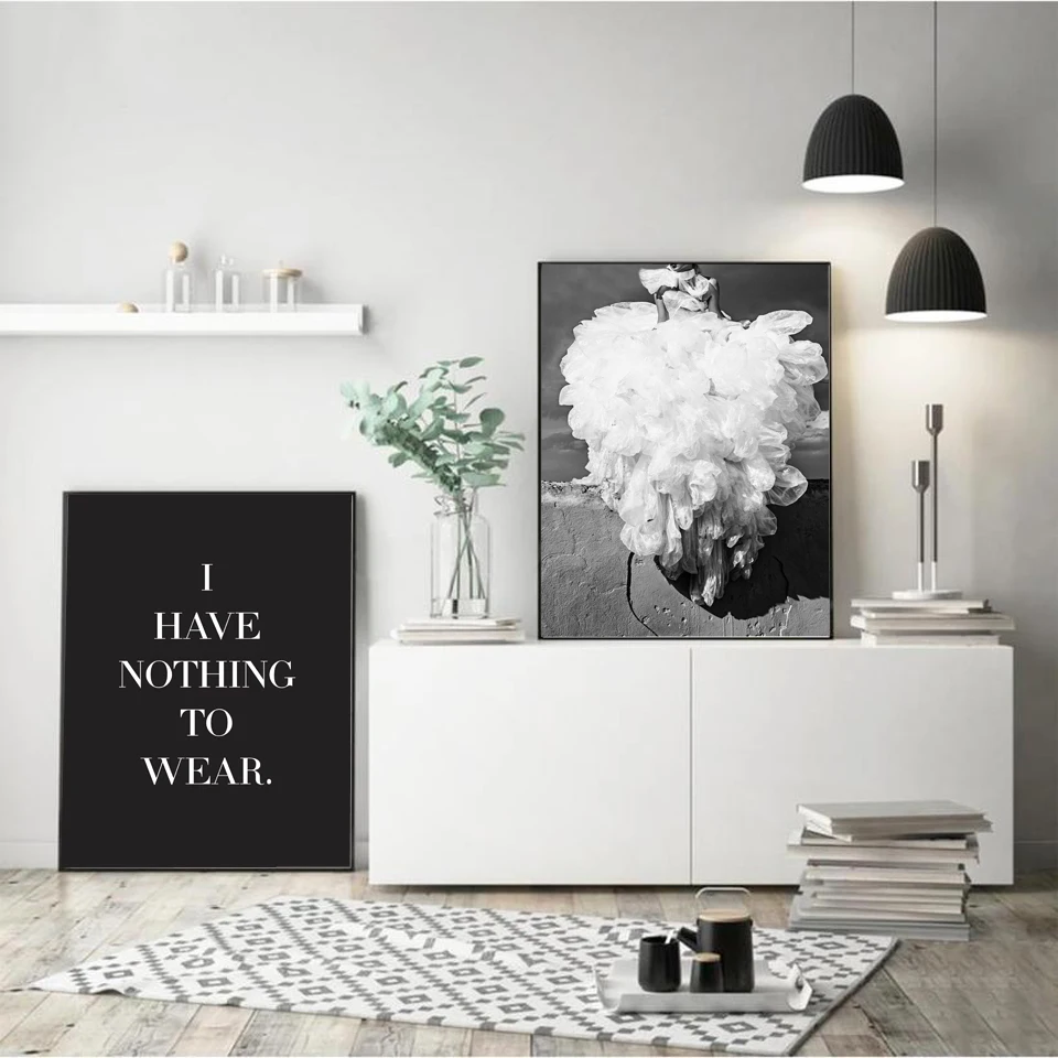 Большое кружевное платье сексуальная девушка настенная Картина на холсте Постер