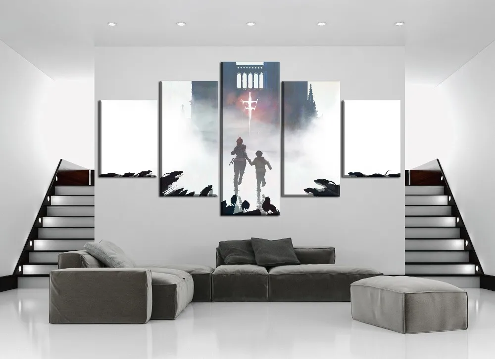 

5 Pieces HD Print Painting A Plague Tale Innocence 2019 Game Modular For Modern Decor Living Room Home Wall Art Decor Picture