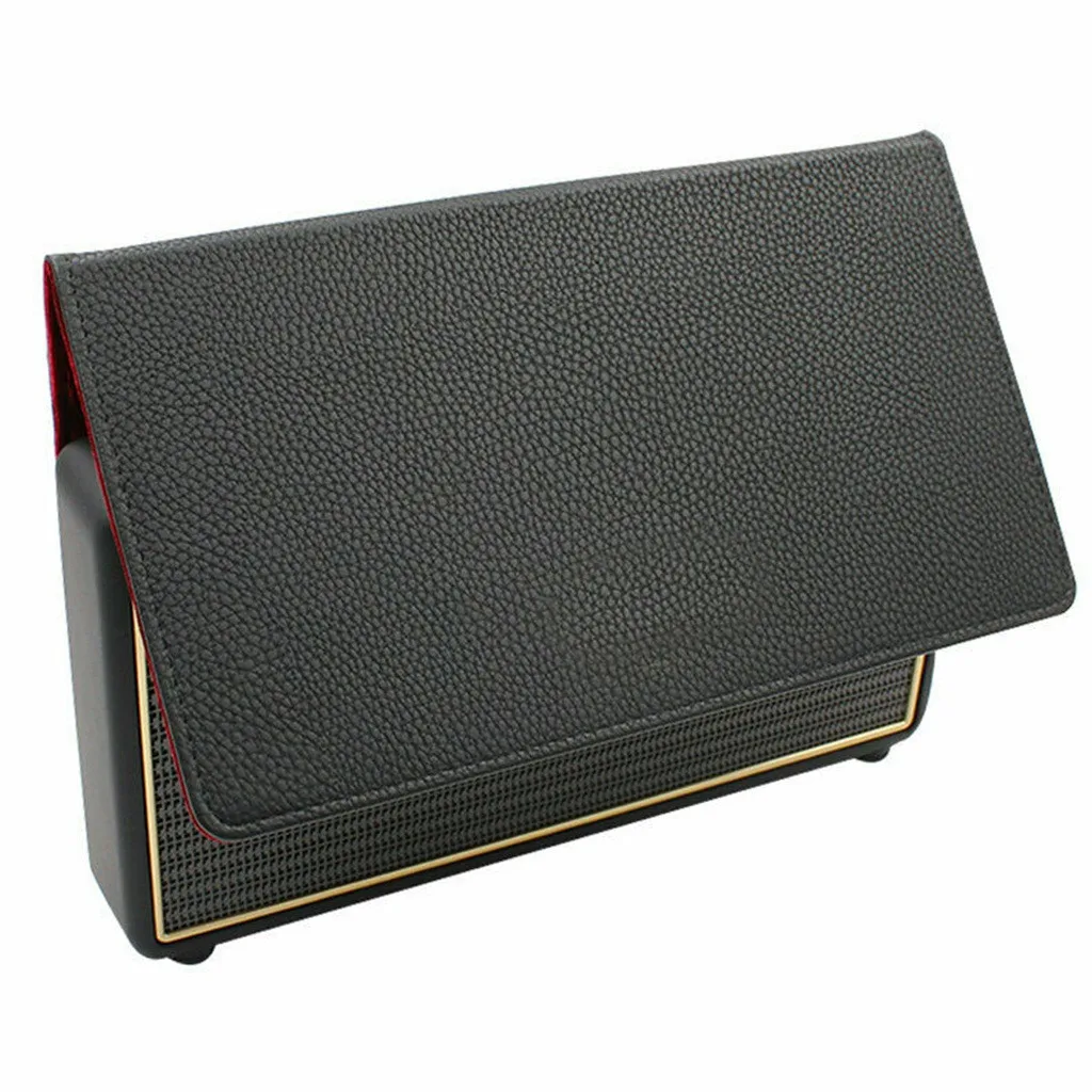 Складной чехол с подставкой для Marshall Stockwell Spleaker BT Speaker черный изготовлен из кожи