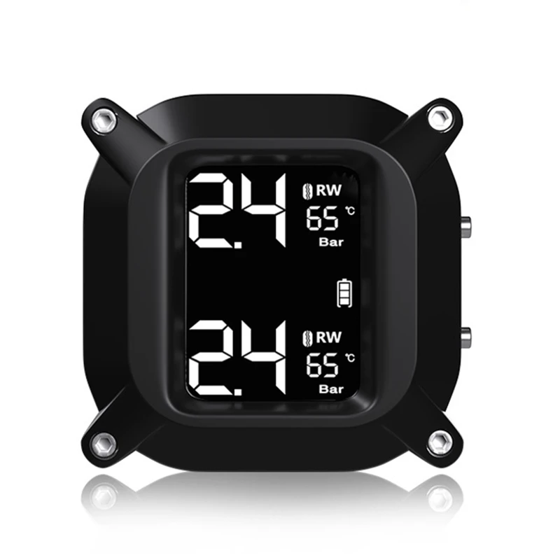 

External Wireless Motorcycle Tire Pressure Monitor High-precision Waterproof
