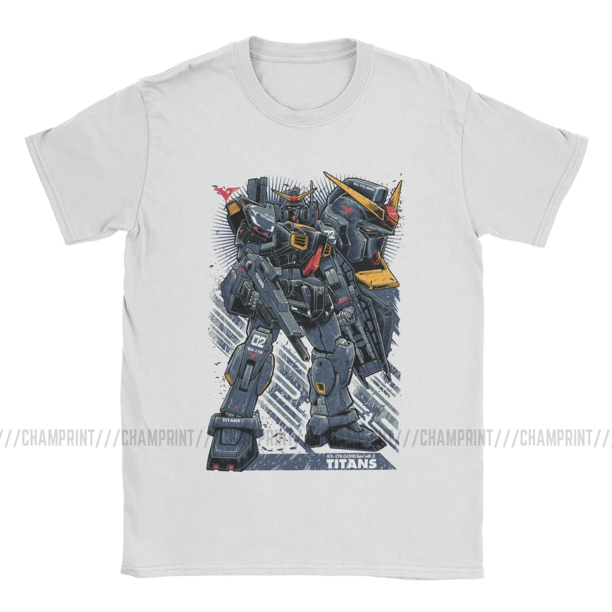Футболка мужская хлопковая с коротким рукавом аниме футболка принтом Titans Gundam