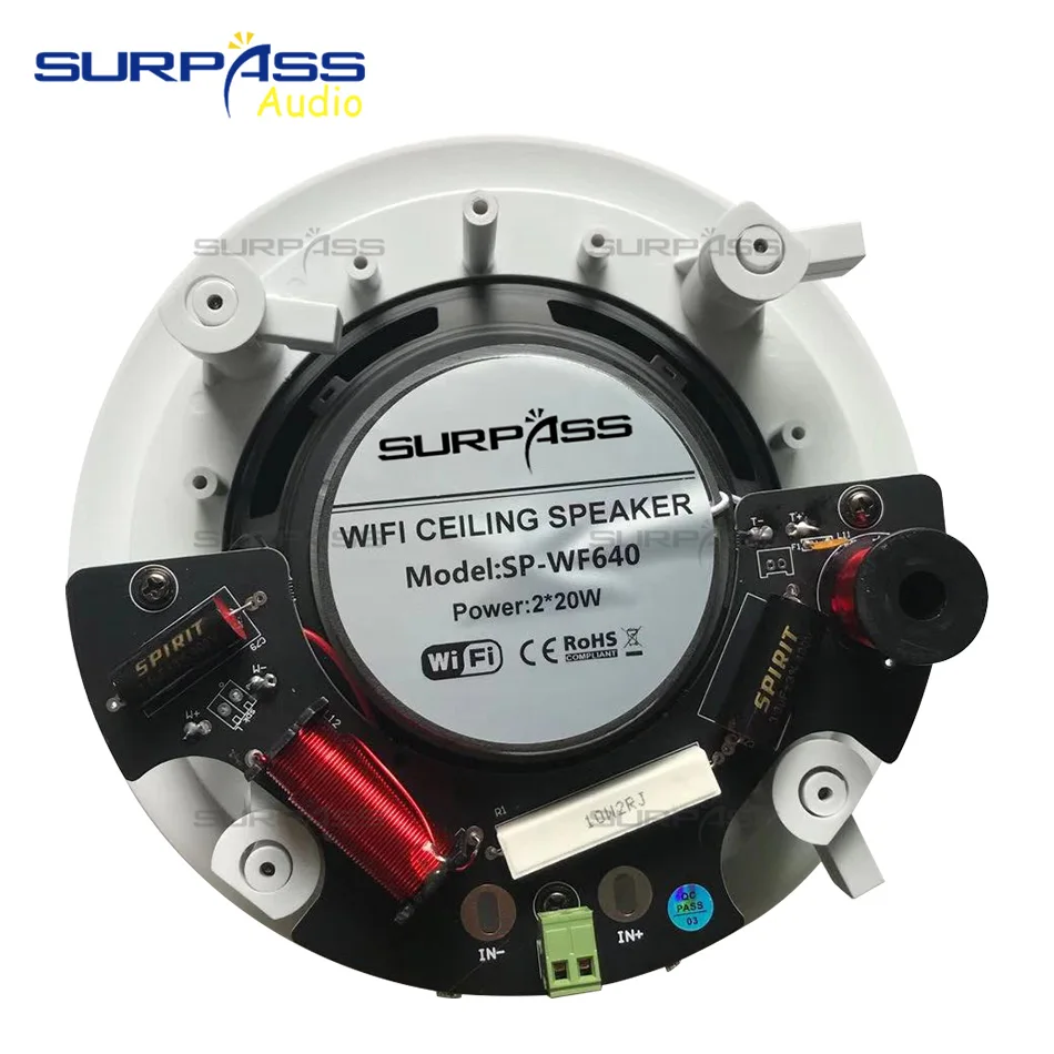 Потолочная стереоколонка с большим выходом 6 дюймов настенный домашний аудио фон